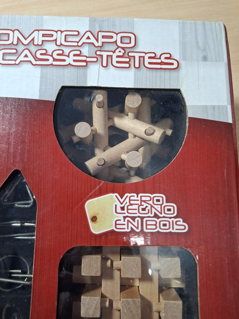 Wooden Puzzle Set 8 Brain Teasers 5 Difficulty Levels (Category: Board Games & Puzzles) located in Baguio. Submitted by restyrille77846 (Listing ID 1465307378, Image 3). Description: - Set of 8 brain teaser puzzles made of wood and metal - 5 progressive levels of difficulty for all skill levels - Includes interlocking wooden shapes, grid puzzles, and metal wire puzzles - Recommended for kids aged 8 and up, teens, and adults - Great gift idea and 