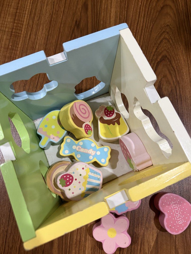 Wooden Shape Sorter (Category: Infant Playtime) located in Quezon City. Submitted by steph_hgo (Listing ID 1465253606, Image 2). Description: Excellent condition Wooden shape sorter Complete No more box Imported from Japan.