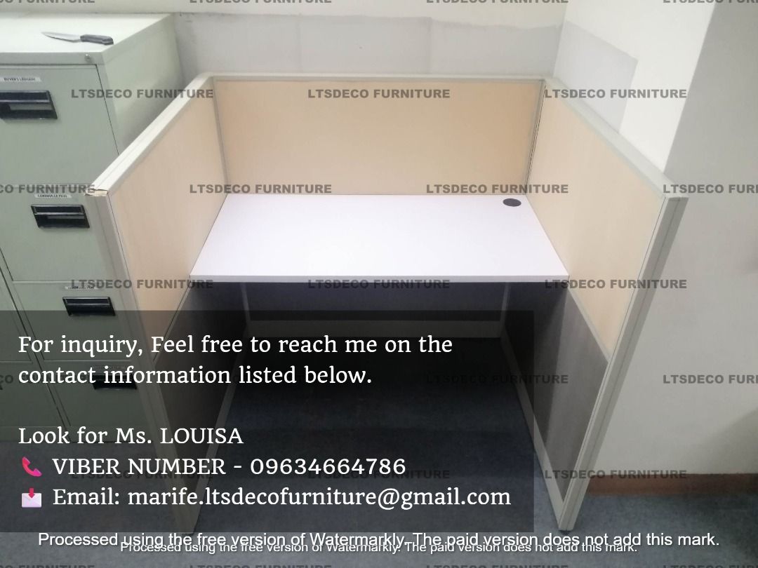 workstation modular tables office partition furnitures customized (Category: Office Furniture & Fixtures) located in Caloocan City. Submitted by cheska.ltsdeco (Listing ID 1465184784, Image 2). Description: 👉Are you looking for WORKSTATION, MODULAR CUBICLES OFFICE PARTITION, and OFFICE FURNITURE SUPPLIER? LTSDECO Furniture, is direct supplier, manufacturer, and trusted provider of high quality, affordable and durable modular office divider parti