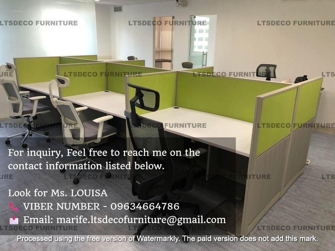 workstation table modular office partitions (Category: Office Furniture & Fixtures) located in Caloocan City. Submitted by cheska.ltsdeco (Listing ID 1465183802, Image 3). Description: 👉Are you looking for WORKSTATION, MODULAR CUBICLES OFFICE PARTITION, and OFFICE FURNITURE SUPPLIER? LTSDECO Furniture, is direct supplier, manufacturer, and trusted provider of high quality, affordable and durable modular office divider partition, home and office 