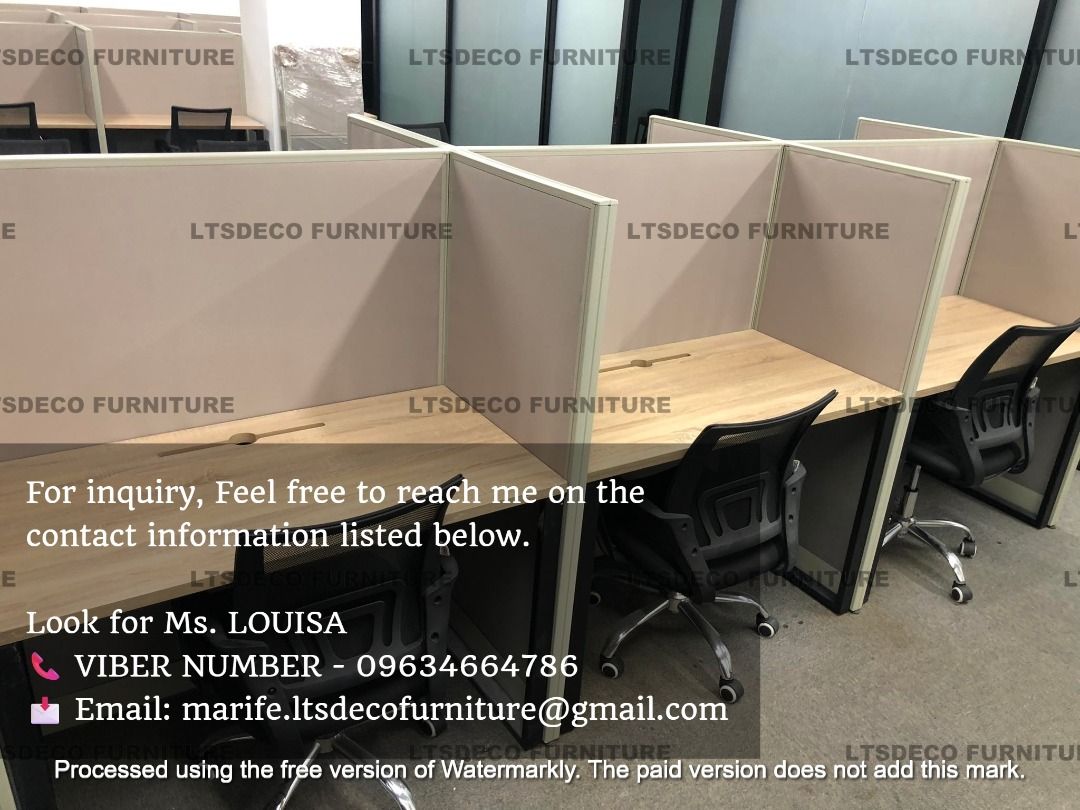 workstation table modular office partitions (Category: Office Furniture & Fixtures) located in Caloocan City. Submitted by cheska.ltsdeco (Listing ID 1465184664, Image 2). Description: 👉Are you looking for WORKSTATION, MODULAR CUBICLES OFFICE PARTITION, and OFFICE FURNITURE SUPPLIER? LTSDECO Furniture, is direct supplier, manufacturer, and trusted provider of high quality, affordable and durable modular office divider partition, home and office 