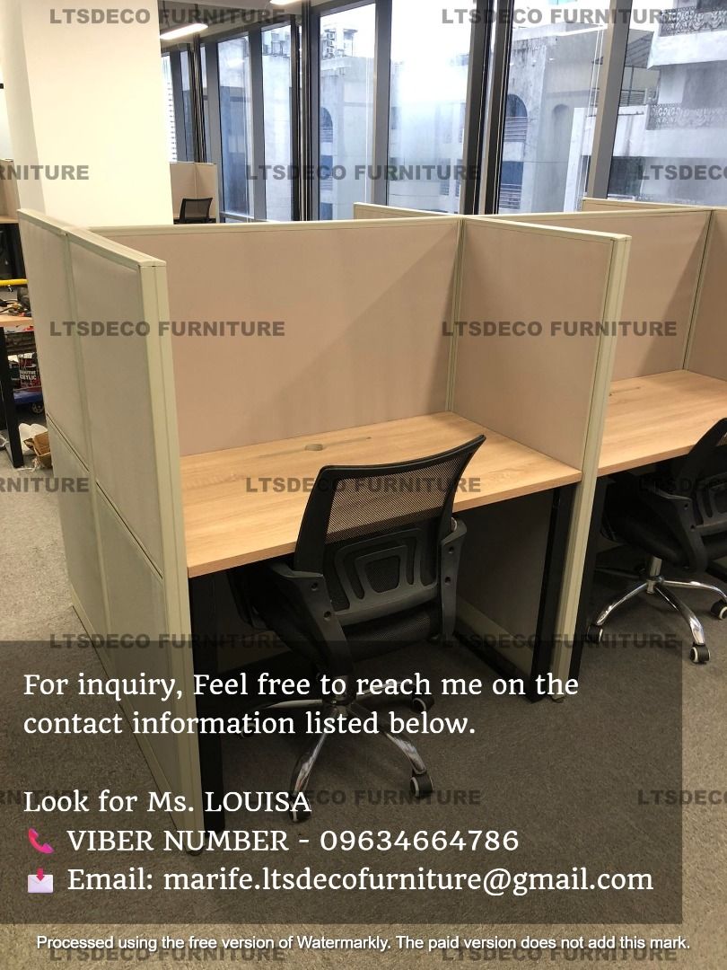 workstation table modular office partitions (Category: Office Furniture & Fixtures) located in Caloocan City. Submitted by cheska.ltsdeco (Listing ID 1465184664, Image 3). Description: 👉Are you looking for WORKSTATION, MODULAR CUBICLES OFFICE PARTITION, and OFFICE FURNITURE SUPPLIER? LTSDECO Furniture, is direct supplier, manufacturer, and trusted provider of high quality, affordable and durable modular office divider partition, home and office 