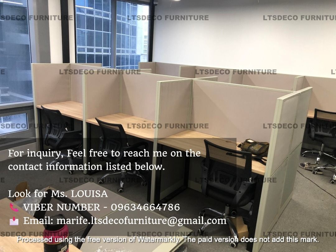 workstation table modular office partitions (Category: Office Furniture & Fixtures) located in Caloocan City. Submitted by cheska.ltsdeco (Listing ID 1465184664, Image 1). Description: 👉Are you looking for WORKSTATION, MODULAR CUBICLES OFFICE PARTITION, and OFFICE FURNITURE SUPPLIER? LTSDECO Furniture, is direct supplier, manufacturer, and trusted provider of high quality, affordable and durable modular office divider partition, home and office 