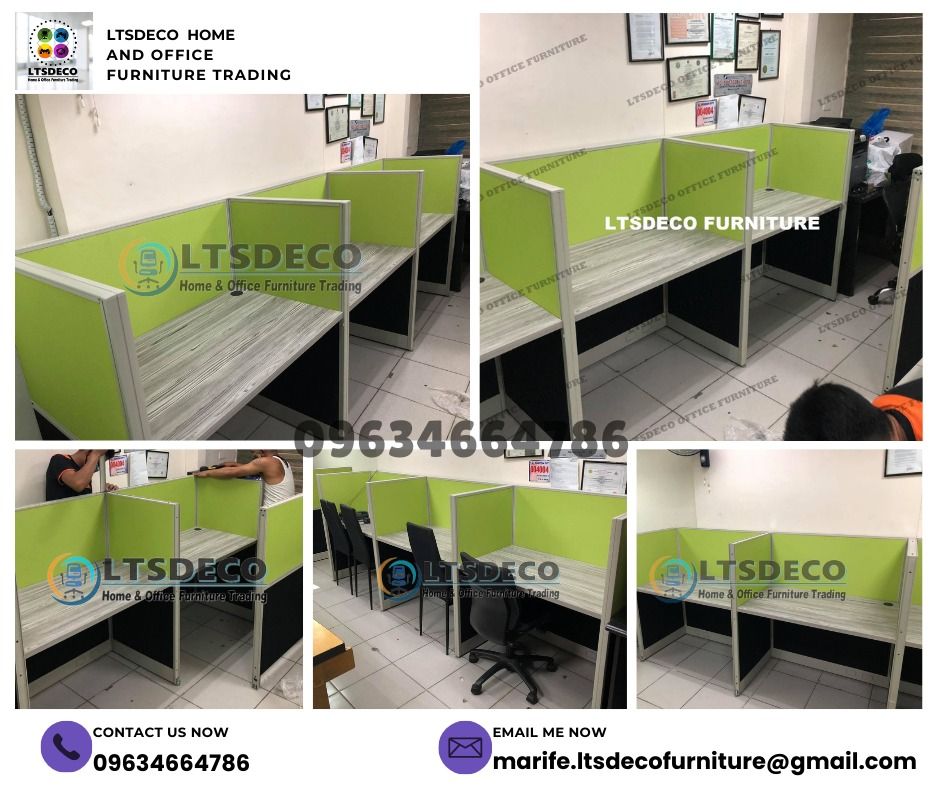 workstation tables modular office partition furnitures (Category: Office Furniture & Fixtures) located in Caloocan City. Submitted by lara.ltsdeco (Listing ID 1465210500, Image 3). Description: 👉Are you looking for WORKSTATION, MODULAR CUBICLES OFFICE PARTITION, and OFFICE FURNITURE SUPPLIER? LTSDECO Furniture, is direct supplier, manufacturer, and trusted provider of high quality, affordable and durable modular office divider partition, home an