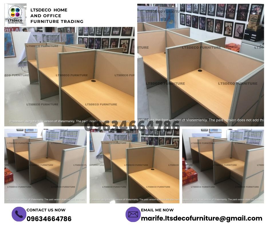 workstation tables modular office partition furnitures (Category: Office Furniture & Fixtures) located in Caloocan City. Submitted by lara.ltsdeco (Listing ID 1465226172, Image 2). Description: 👉Are you looking for WORKSTATION, MODULAR CUBICLES OFFICE PARTITION, and OFFICE FURNITURE SUPPLIER? LTSDECO Furniture, is direct supplier, manufacturer, and trusted provider of high quality, affordable and durable modular office divider partition, home an