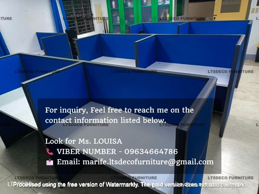 workstation tables office partition customized (Category: Office Furniture & Fixtures) located in Quezon City. Submitted by louisa.ltsdeco (Listing ID 1465176542, Image 1). Description: 👉Are you looking for WORKSTATION, MODULAR CUBICLES OFFICE PARTITION, and OFFICE FURNITURE SUPPLIER? LTSDECO Furniture, is direct supplier, manufacturer, and trusted provider of high quality, affordable and durable modular office divider partition, home and office