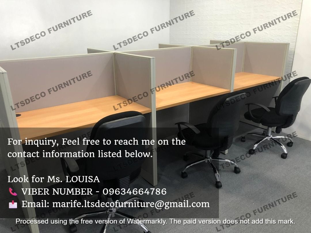 workstation tables office partition furnitures (Category: Office Furniture & Fixtures) located in Caloocan City. Submitted by cheska.ltsdeco (Listing ID 1465189797, Image 3). Description: 👉Are you looking for WORKSTATION, MODULAR CUBICLES OFFICE PARTITION, and OFFICE FURNITURE SUPPLIER? LTSDECO Furniture, is direct supplier, manufacturer, and trusted provider of high quality, affordable and durable modular office divider partition, home and offi