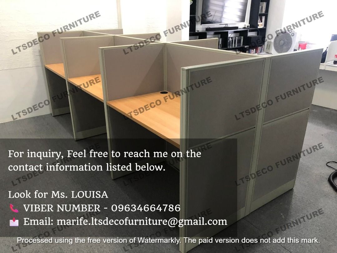 workstation tables office partition furnitures (Category: Office Furniture & Fixtures) located in Caloocan City. Submitted by cheska.ltsdeco (Listing ID 1465189797, Image 1). Description: 👉Are you looking for WORKSTATION, MODULAR CUBICLES OFFICE PARTITION, and OFFICE FURNITURE SUPPLIER? LTSDECO Furniture, is direct supplier, manufacturer, and trusted provider of high quality, affordable and durable modular office divider partition, home and offi