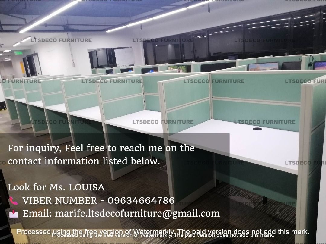 workstation tables office partitions (Category: Office Furniture & Fixtures) located in Caloocan City. Submitted by cheska.ltsdeco (Listing ID 1465193545, Image 1). Description: 👉Are you looking for WORKSTATION, MODULAR CUBICLES OFFICE PARTITION, and OFFICE FURNITURE SUPPLIER? LTSDECO Furniture, is direct supplier, manufacturer, and trusted provider of high quality, affordable and durable modular office divider partition, home and office furnitu