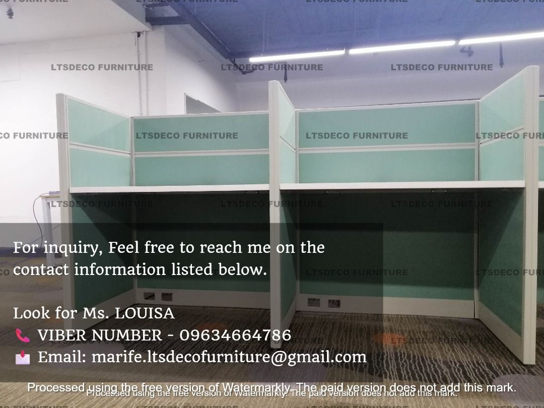 workstation tables office partitions (Category: Office Furniture & Fixtures) located in Caloocan City. Submitted by cheska.ltsdeco (Listing ID 1465193545, Image 2). Description: 👉Are you looking for WORKSTATION, MODULAR CUBICLES OFFICE PARTITION, and OFFICE FURNITURE SUPPLIER? LTSDECO Furniture, is direct supplier, manufacturer, and trusted provider of high quality, affordable and durable modular office divider partition, home and office furnitu