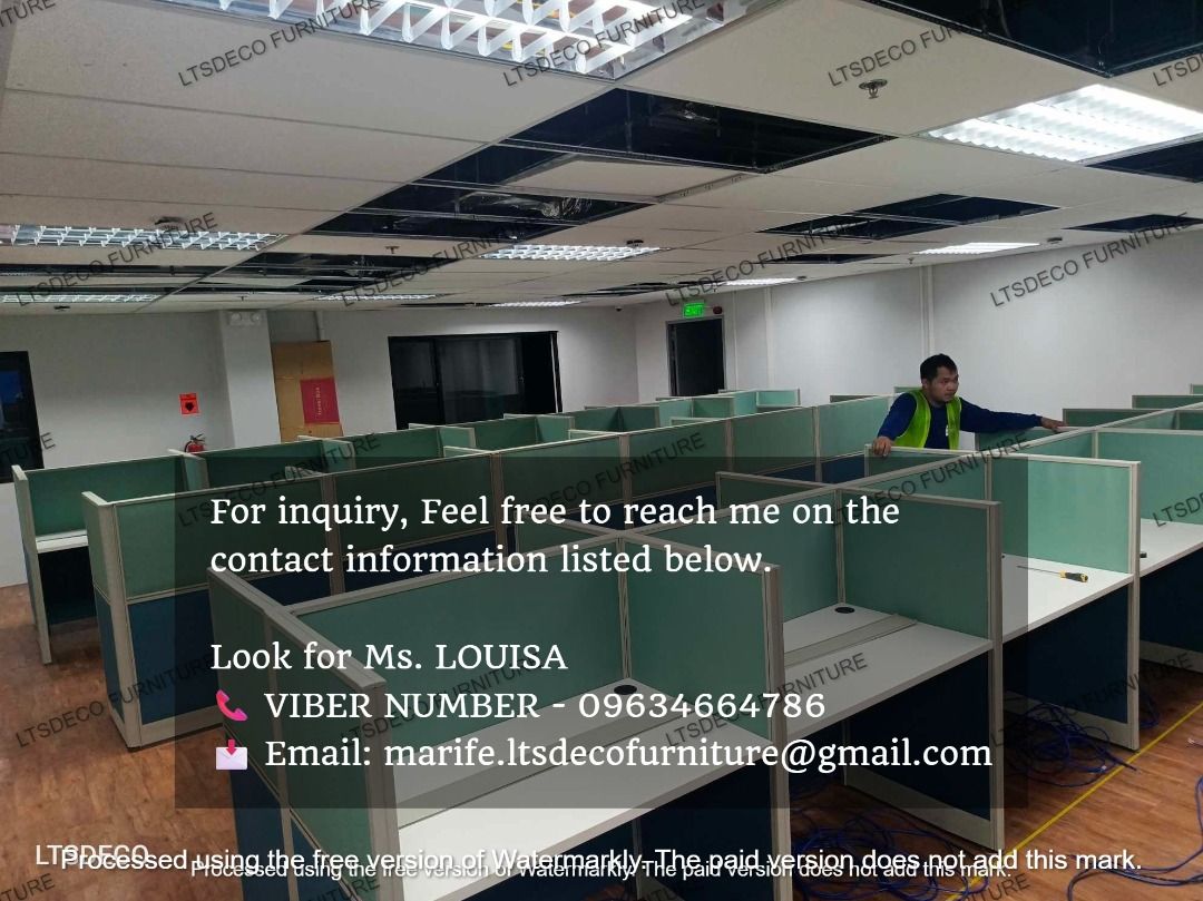 workstation tables office partition furnitures (Category: Office Furniture & Fixtures) located in Caloocan City. Submitted by cheska.ltsdeco (Listing ID 1465196530, Image 1). Description: 👉Are you looking for WORKSTATION, MODULAR CUBICLES OFFICE PARTITION, and OFFICE FURNITURE SUPPLIER? LTSDECO Furniture, is direct supplier, manufacturer, and trusted provider of high quality, affordable and durable modular office divider partition, home and offi