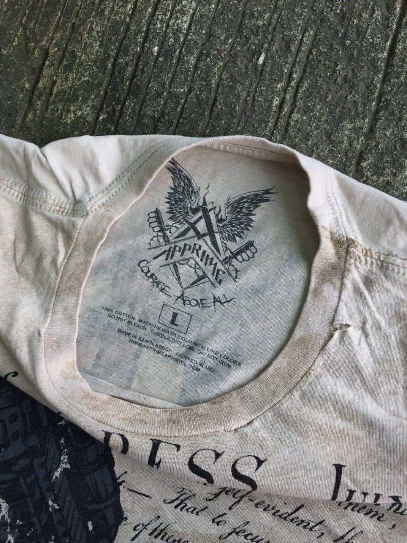Y2k Apprime Shirt (Category: Everything Else Others) located in Calamba. Submitted by mysticcat-5ccee5 (Listing ID 1465264589, Image 3). Description: 📌 y2k Apprime Shirt AOP Size Large 8/10 Cr Excellent to Good Condition Pinhole 💸299 Free ship na.