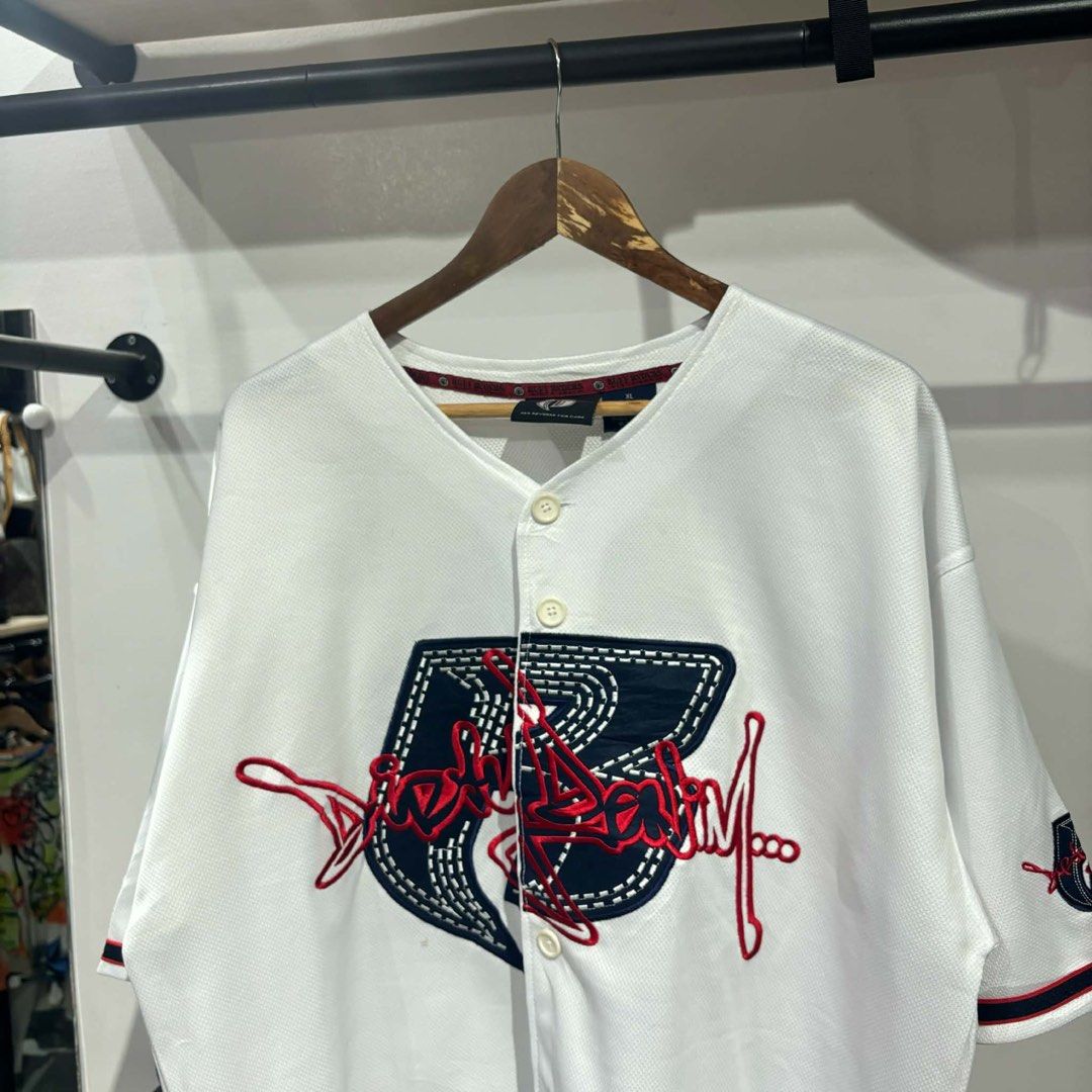 Y2k Ruff Ryders Baseball Jersey (Category: Formal Shirts) located in Bambang. Submitted by heats777 (Listing ID 1465316575, Image 1). Description: Excellent condition No issue Size: XL on tag Dimensions: 25/34.