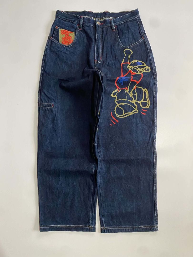 Y2k School of Hard Knocks (Category: Jeans) located in Orani. Submitted by yo.jo (Listing ID 1465219629, Image 1). Description: School of Hard Knocks Waist-34 inch Inseam-31 inch Length-42 inch Hem-10 inch Excellent Condition.