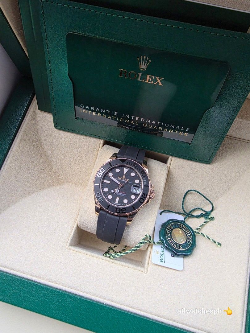 YACHT-MASTER 37 ROSEGOLD (Category: Luxury Watches) located in Taguig. Submitted by atlwatchesph (Listing ID 1465374715, Image 3). Description: ⚓️ YACHT-MASTER 37 🌹 ⚓️ MODEL 268655 37 MM ⚓️ YEAR 2021 NFC CARD ⚓️ MINT LIKE NEW CONDITION ⚓️ ROSEGOLD IN OYSYERFLEX ⚓️ BAND SIZE D & F 🏷 1,507,000 .00 NEGOTIABLE FOR SERIOUS BUYERS/OFFERS ⌚️ Watch posted is available & in stock 🤝 📲 Posted price Slightly negotiable. For serious inquiries- please mess