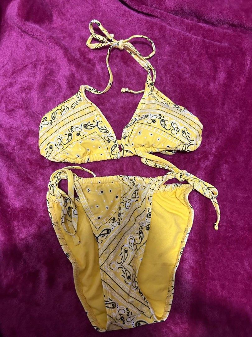 Yellow bandana bikini swimsuit (Category: Bikinis & Swimsuits) located in Manila. Submitted by coolstuffs__ (Listing ID 1465373492, Image 2). Description: .