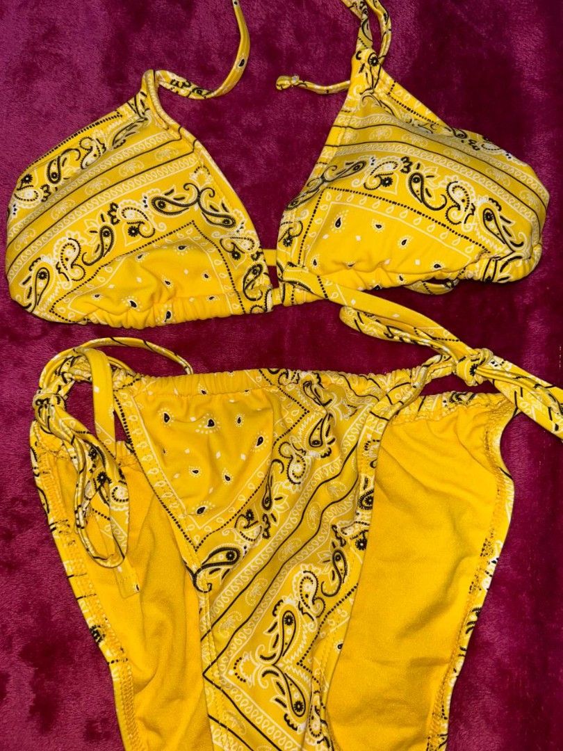 Yellow bandana bikini swimsuit (Category: Bikinis & Swimsuits) located in Manila. Submitted by coolstuffs__ (Listing ID 1465373492, Image 3). Description: .