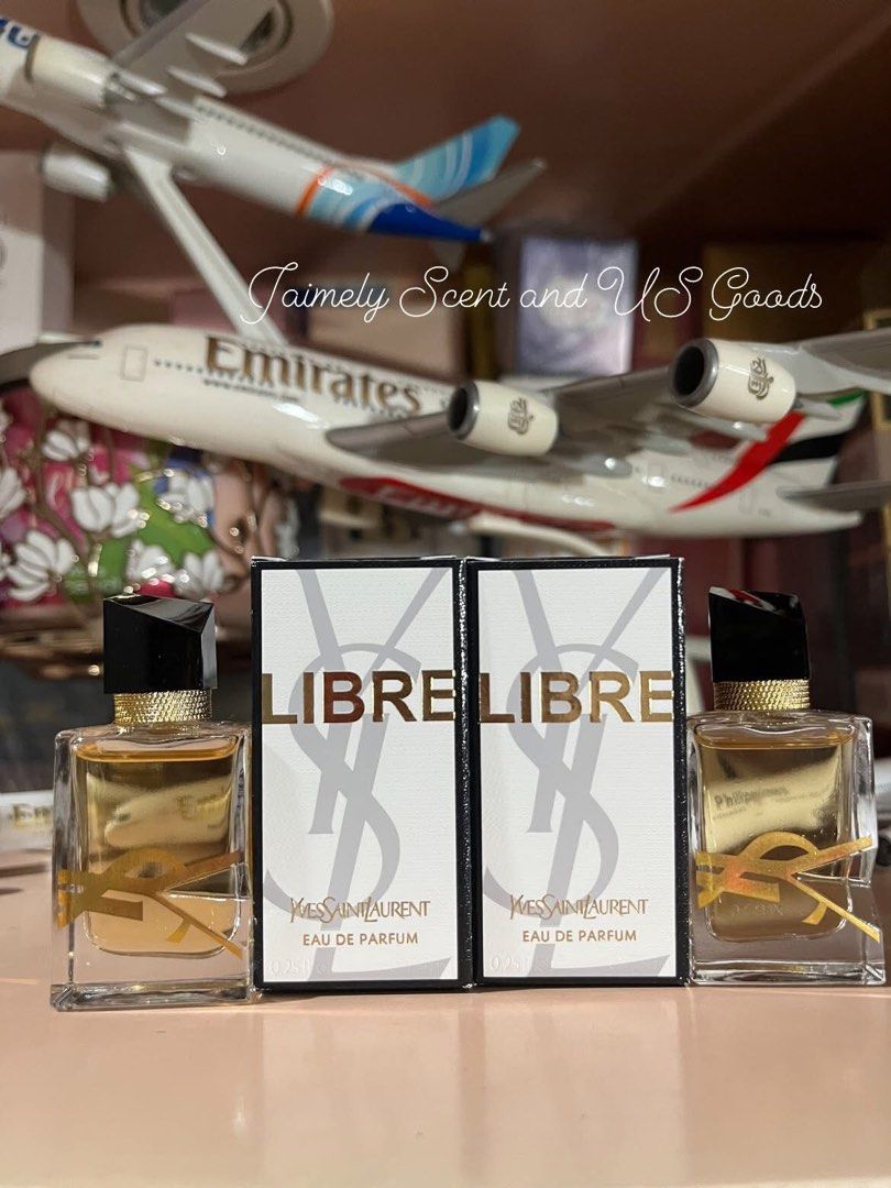 YSL LIBRE EDP 7.5ML MINI (Category: Fragrance & Deodorants) located in Las Pinas. Submitted by jaimelyscent_ (Listing ID 1465222635, Image 1). Description: YSL LIBRE EDP MINI 7.5ML 💯% ORIGINAL FROM USA🇺🇸 ✅BEST SELLER SCENT ✅GOOD REVIEW LONG LASTING SCENT GRAB IT NOW.
