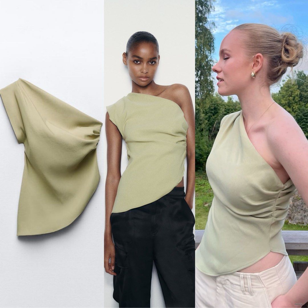 Zara Asymmetric Top Size Medium (Category: Sleeveless) located in Quezon City. Submitted by cabs. (Listing ID 1465244195, Image 1). Description: Size Medium on tag FIRM ON PRICE Used once only LP POSTED.