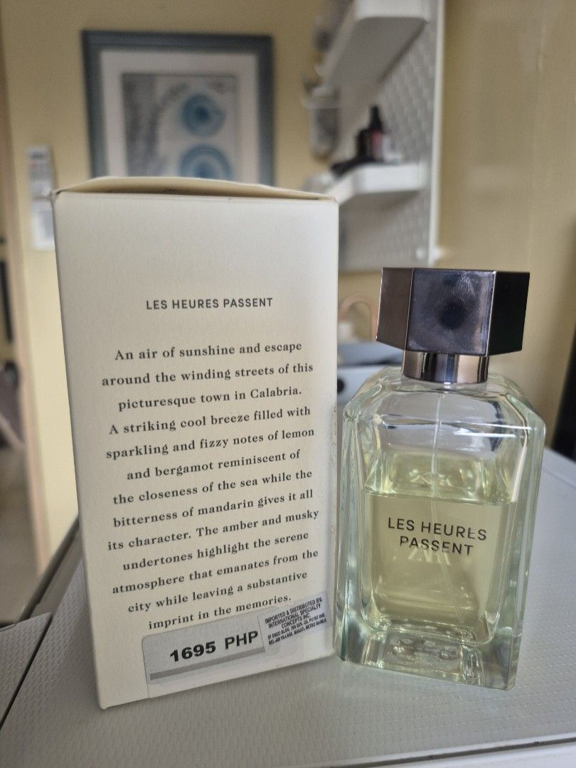 Zara Les Heures Passent Number 2 Eau De Parfum (Category: Fragrance & Deodorants) located in Manila. Submitted by enndrelithe (Listing ID 1465243713, Image 2). Description: Hello po! :) I'm selling my Zara Les Heures Passent Number 2 Eau de Parfum for only P650 [orig price: P1695]. Around 60+ percent pa sya [please see pic]. RFS: Need funds for my oathtaking 🥹 tyy!! Notes: bergamot, ginger, tonka bean Payment and Delivery: MOP: Maribank, GCash D