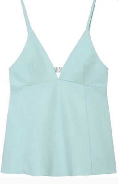 ZARA Peplum Top (Category: Sleeveless) located in Manila. Submitted by _foryou (Listing ID 1465314760, Image 3). Description: used once only! can send more ww pics! pretty color in actual also.