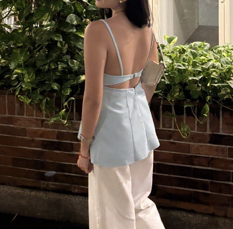 ZARA Peplum Top (Category: Sleeveless) located in Manila. Submitted by _foryou (Listing ID 1465314760, Image 2). Description: used once only! can send more ww pics! pretty color in actual also.