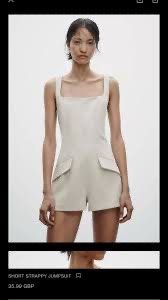 Zara romper (Category: Rompers) located in Valenzuela. Submitted by shopmystyle__ (Listing ID 1465368168, Image 1). Description: Never worn, just washed Xs on tag Fits xs-small frame Rfs: not my size .