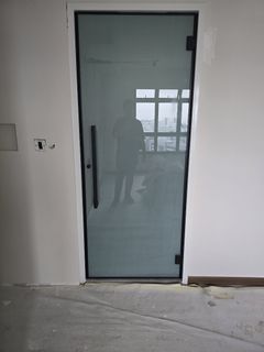 Tempered Glass Fix Panel Shower Screen Curve Edge Text 83 ...