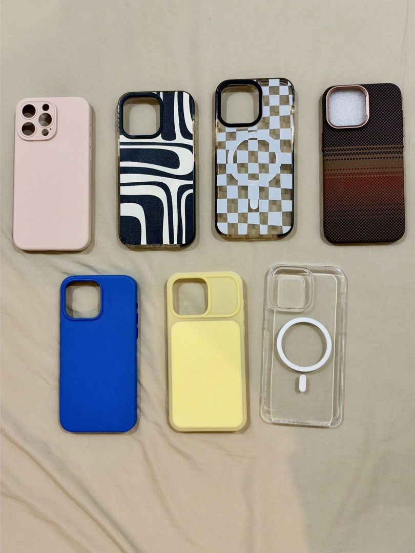 15 pro max cases take all - Moft, Ringke, Paragon Pieces (Category: Cases & Sleeves) located in Binan City. Submitted by trishysabie (Listing ID 1467115752, Image 1). Description: Assorted 15 pro max cases, take all for 1,500 please Moft Sapphire case originally 2k Pink Ringke case 750 orig price Paragon is orig price 800 each * 2 other 3 cases are generic ones from orange app.