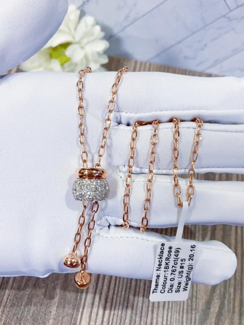 18k rg diamond necklace hk setting (Category: Luxury Accessories) located in Manila. Submitted by luxesparks (Listing ID 1467069979, Image 2). Description: .