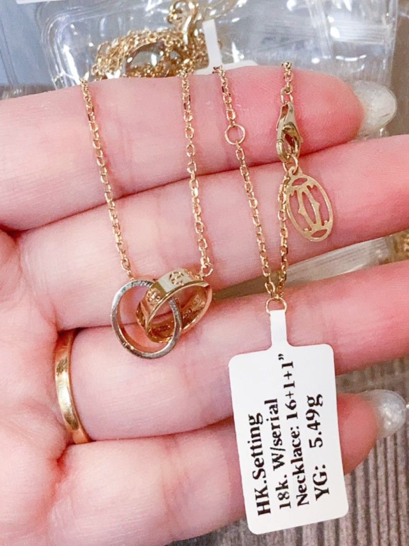 18k yg crtr necklace hk setting (Category: Luxury Accessories) located in Manila. Submitted by luxesparks (Listing ID 1467063099, Image 1). Description: .