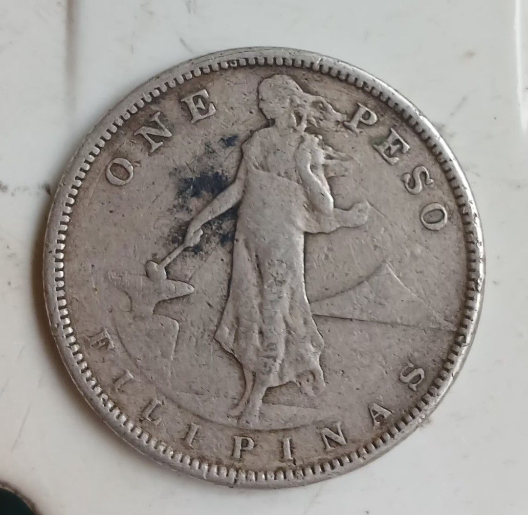 1907 S silver coims one peso (Category: Currency) located in Lipa City. Submitted by MAGBABALOT7 (Listing ID 1467109810, Image 2). Description: ome peso silver old coins.