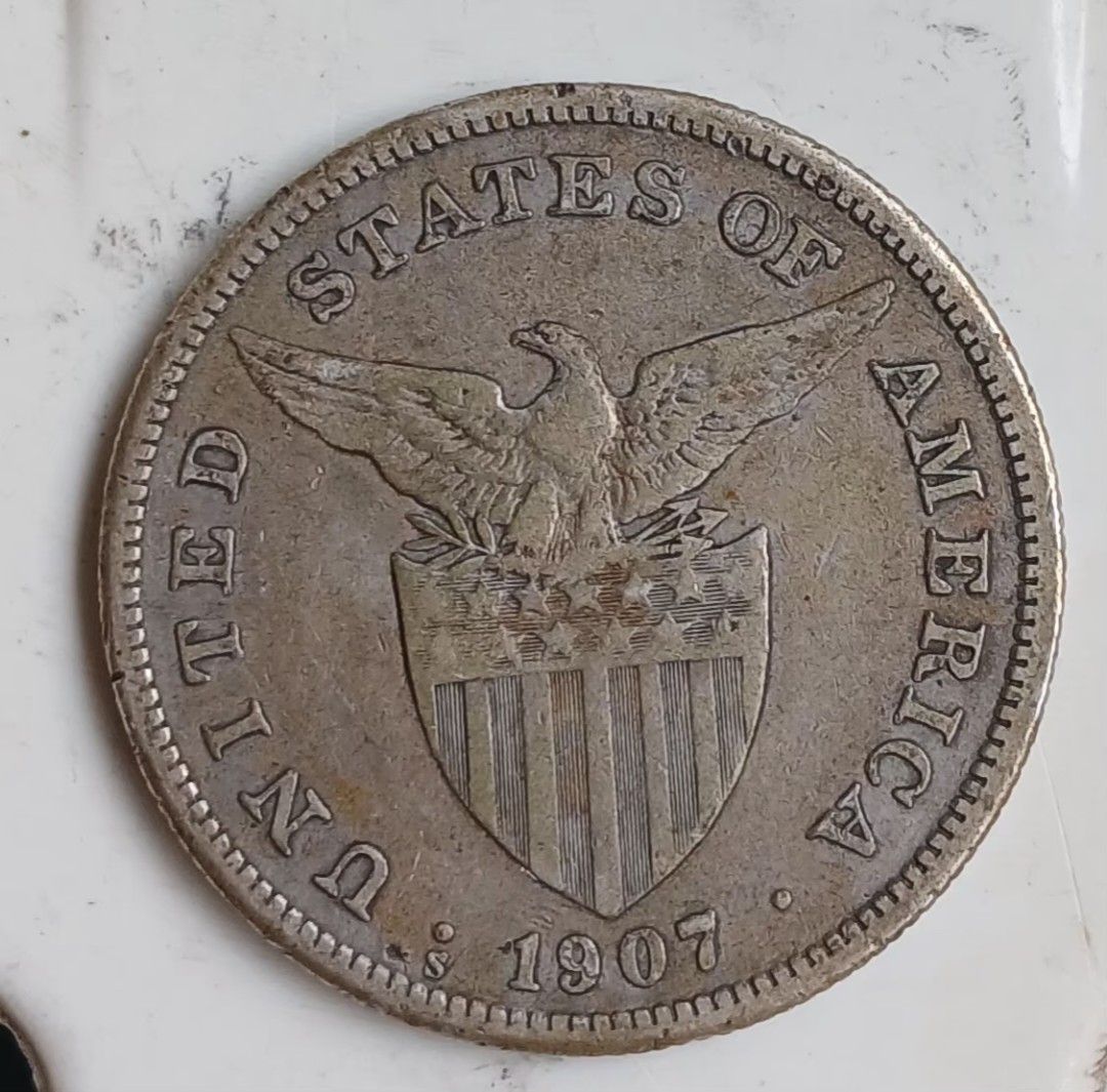 1907 S silver coins one peso (Category: Currency) located in Lipa City. Submitted by MAGBABALOT7 (Listing ID 1467109218, Image 1). Description: one peso silver coins.