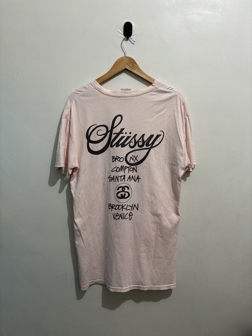 2000s Stussy Worldwide Tour Tee (Category: Tshirts & Polo Shirts ) located in Cabiao. Submitted by thelifeofgelo (Listing ID 1467026759, Image 2). Description: 2000s Stussy Worldwide Tour Tee Size: Small Width: 21 Length: 30 Condition: Very good Price: 350 + shipping fee.