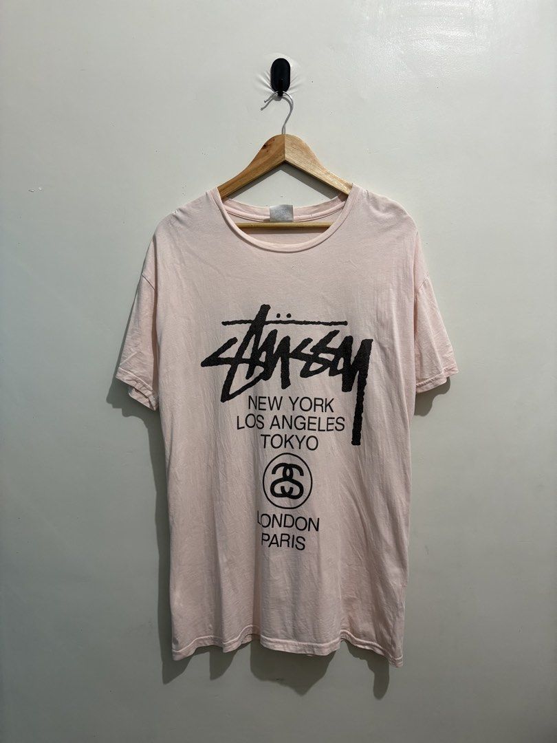 2000s Stussy Worldwide Tour Tee (Category: Tshirts & Polo Shirts ) located in Cabiao. Submitted by thelifeofgelo (Listing ID 1467026759, Image 1). Description: 2000s Stussy Worldwide Tour Tee Size: Small Width: 21 Length: 30 Condition: Very good Price: 350 + shipping fee.