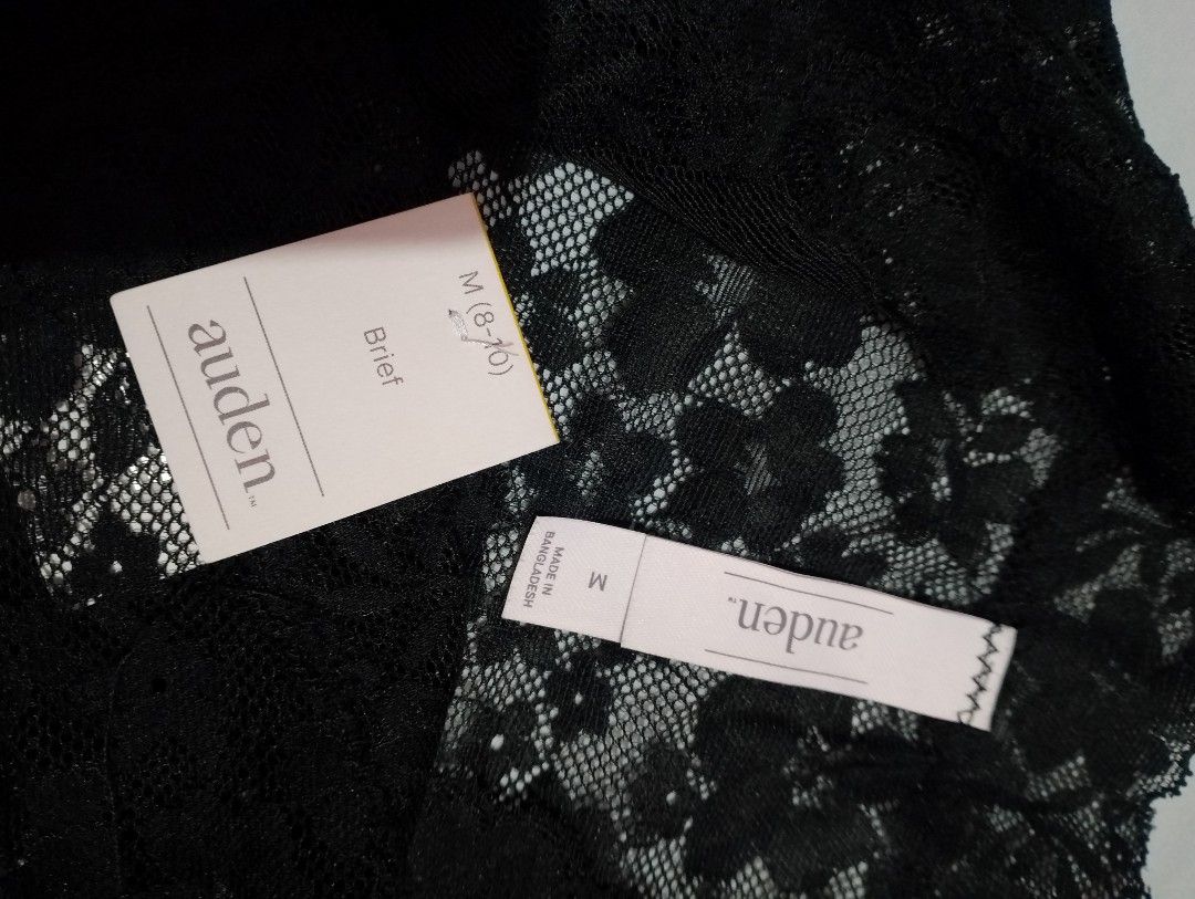 2 for 500 Auden Lace Briefs Set (Category: Undergarments & Loungewear) located in Manila. Submitted by nievesolanna (Listing ID 1467006168, Image 2). Description: Brand: Auden Item: Lace briefs (2 pairs) Colors: Black and Maroon Size: M (UK 8 to 10) Condition: Brand new with tags, never worn 2 FOR 500 LOC: SAMPALOC, MANILA.