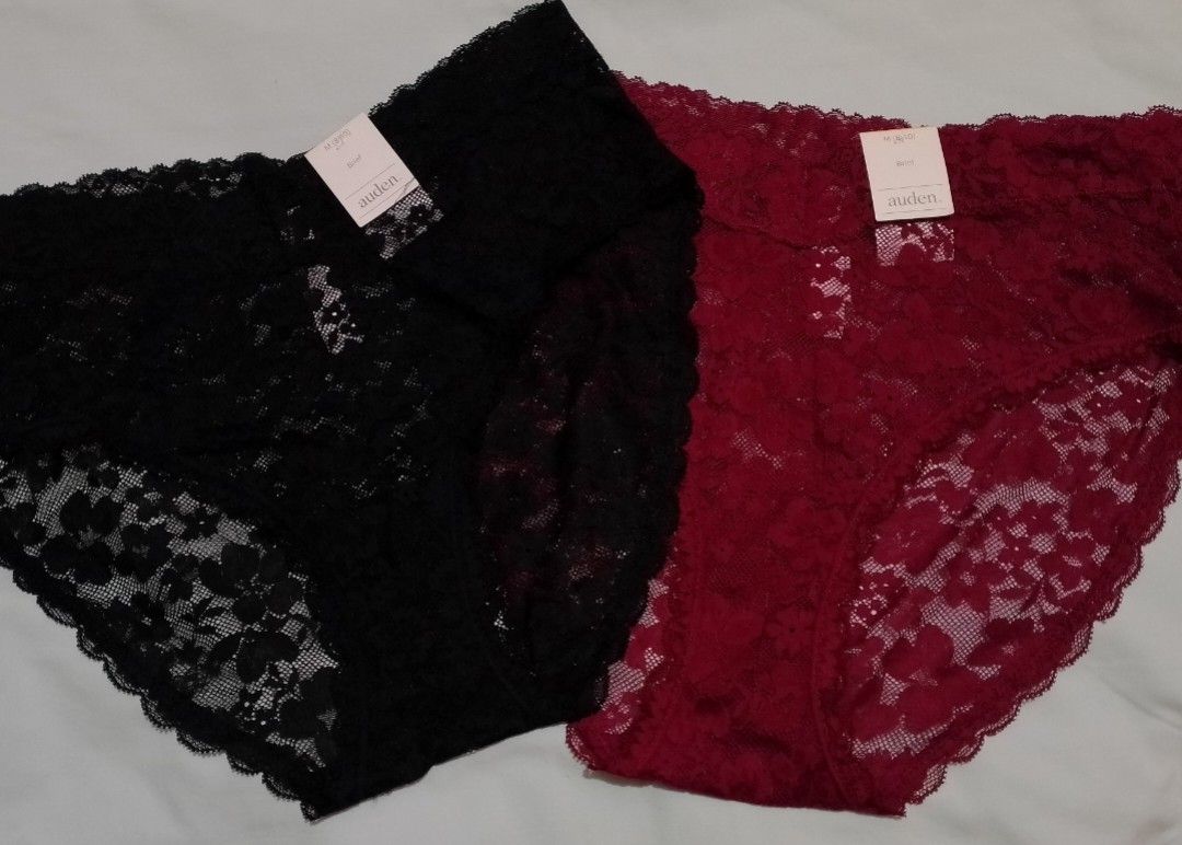 2 for 500 Auden Lace Briefs Set (Category: Undergarments & Loungewear) located in Manila. Submitted by nievesolanna (Listing ID 1467006168, Image 1). Description: Brand: Auden Item: Lace briefs (2 pairs) Colors: Black and Maroon Size: M (UK 8 to 10) Condition: Brand new with tags, never worn 2 FOR 500 LOC: SAMPALOC, MANILA.