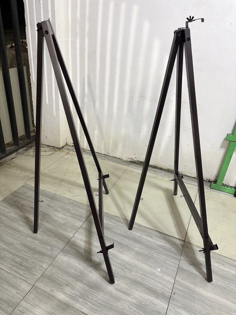 2pc Bundle Office Presentation Triangle Foldable Advertising Painting Easel Stand Solid Wood Japan Made (Category: Art & Prints) located in Quezon City. Submitted by king.s (Listing ID 1467114947, Image 2). Description: 2pc Bundle Office Presentation Triangle Foldable Advertising Painting Easel Stand Solid Wood Japan Made - Good Condition - Ready To Use - 2pcs Bundle Sale - Japan Made (Solid Wood) Measurement: Length: 59 cm Width: 5 cm Height: 10