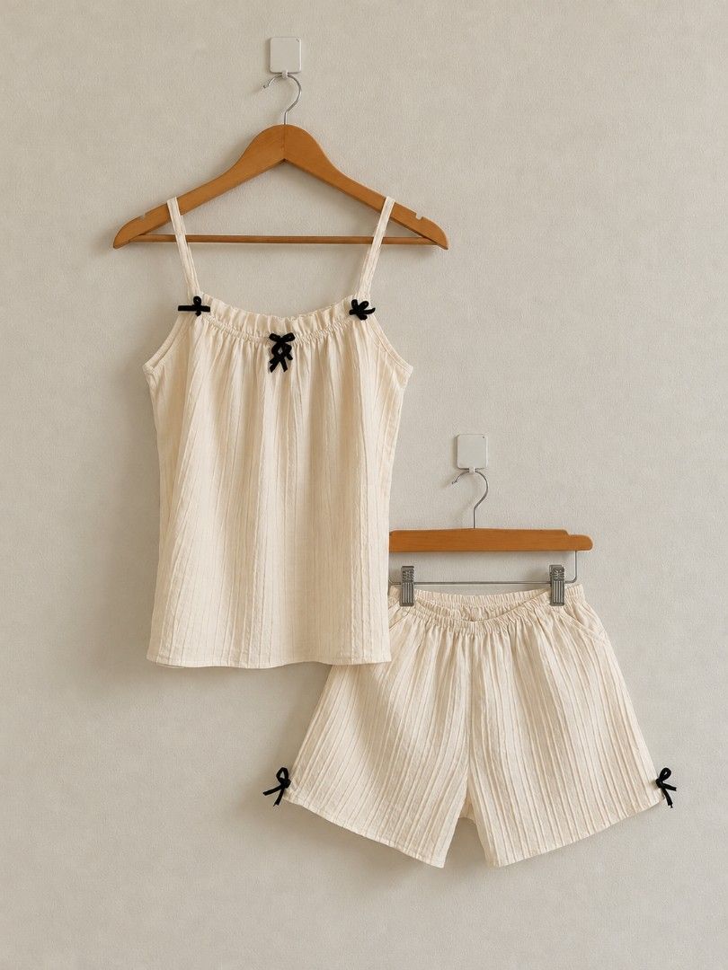 Classic Cream Cami Set (Category: Undergarments & Loungewear) located in Manila. Submitted by maxinesotto (Listing ID 1467086942, Image 1). Description: SIZE: freesize.