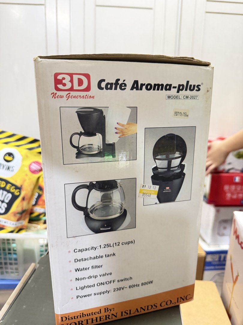 3d coffee aroma plus coffee maker (Category: Coffee Machines & Makers) located in Manila. Submitted by tw.declutters (Listing ID 1466989738, Image 2). Description: .