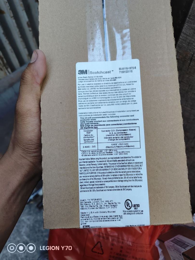 3M Splicing Kit Specs: 82-A2 (Category: Everything Else Others) located in Manila. Submitted by 09171479278_elsie. (Listing ID 1466986400, Image 3). Description: 3M Splicing Kit Specs: 82-A2.