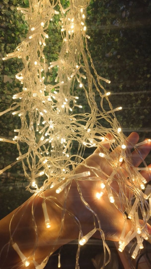 400LEDS Steady Curtain Lights (Category: Other Home Decor) located in Manila. Submitted by glenndy_07 (Listing ID 1466996623, Image 1). Description: 400 LEDS Ice Steady Curtain Lights Price: P850.00 Product Specifications: Product Code: CL69149 LED Count: 400LED Lighting Mode: Steady Dimensions: 6 meters (width) x 80cm (drop height) Wire Type: Clear Colours Available: White, Warm White Voltage: 220V Wattage: 12W Certification: ICC Certified.