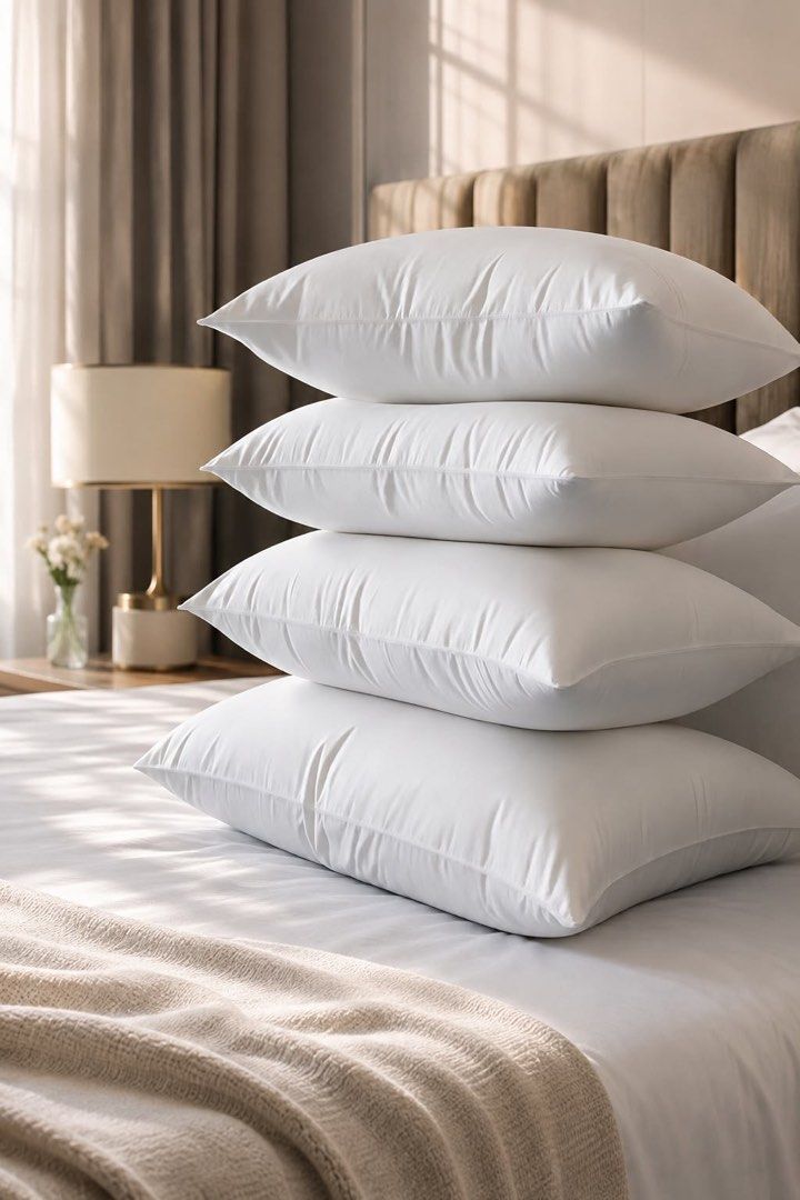 4PCS HOTELPILLOWS (Category: Cushions & Throws) located in Manila. Submitted by niabria (Listing ID 1466992045, Image 1). Description: SOFT AND FLUFFY BIG SIZE PILLOWS DIMENSIONS : 20*30INCHES MOP : COD | GCASH | MAYA | BANK TRANSFER SAME DAY DELIVERY | ALSO OPEN FOR BULK ORDERS | WHOLESALE .