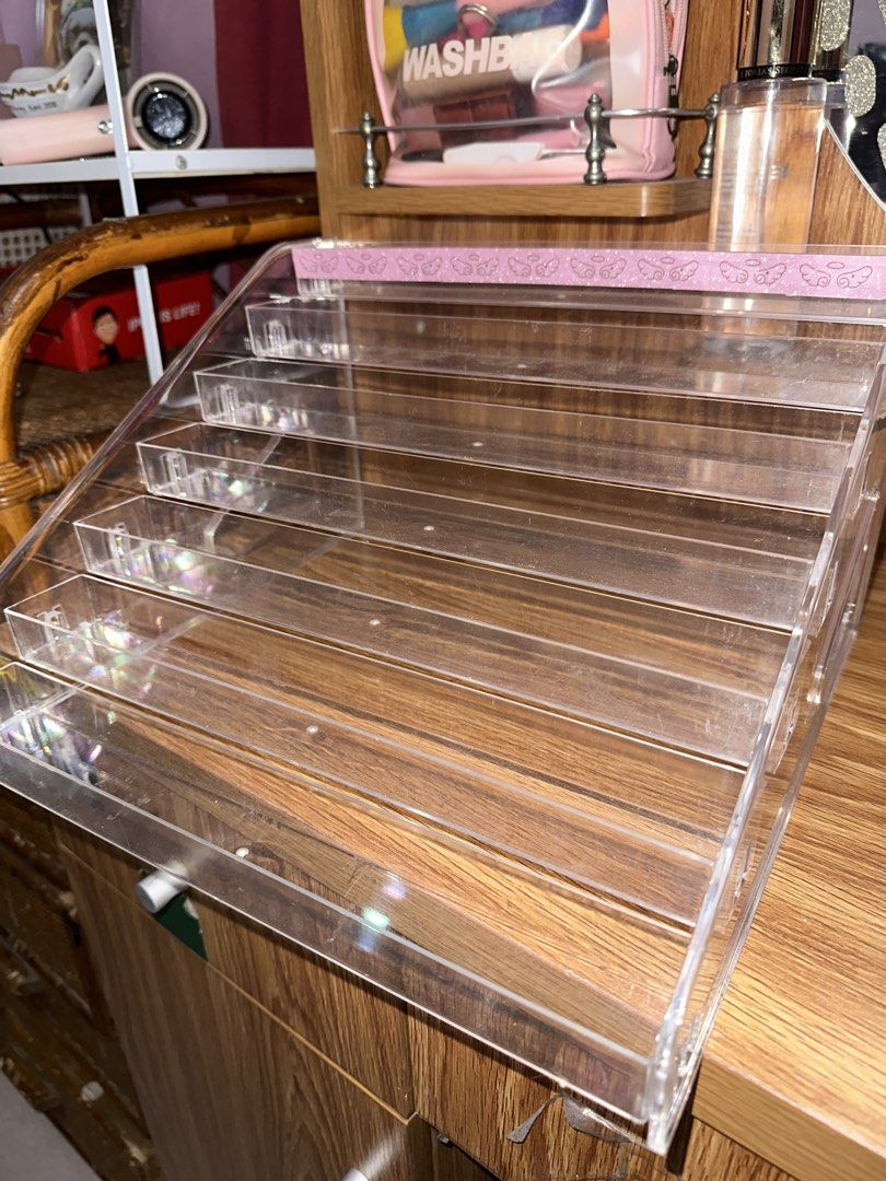 7 tier rack transparent organizer (Category: Accessory Holder, Box & Organizers) located in Manila. Submitted by beabadobeee (Listing ID 1467158566, Image 2). Description: What you see is what you get. Lowest price. .