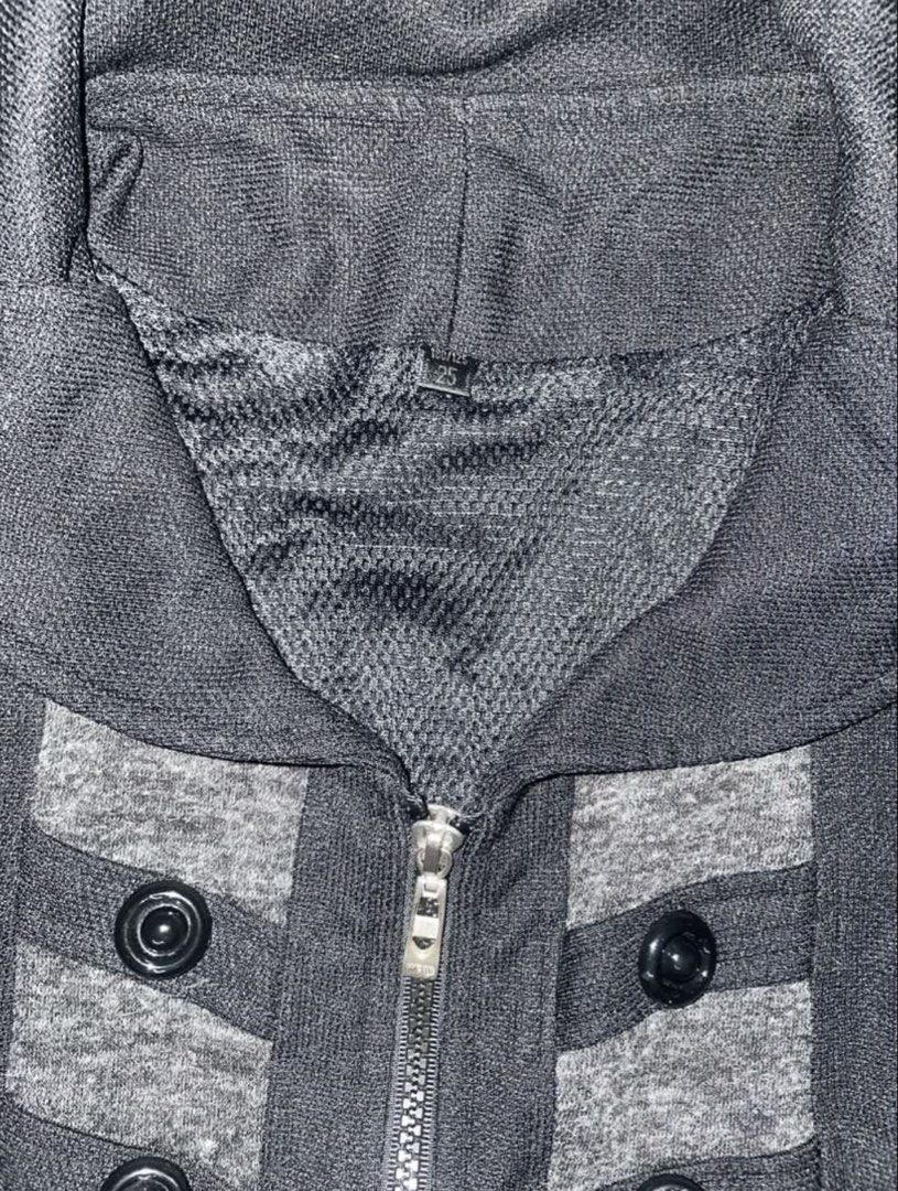 ††† gothic grunge layered zip-up vest ††† (Category: Coats, Jackets and Outerwear) located in Manila. Submitted by 7im9n (Listing ID 1467136549, Image 3). Description: ♰ black & gray colorway ♰ button details + front zipper ♰ layered/edgy design ♰ perfect for darkwear, goth, grunge archive fits ♰ good condition.