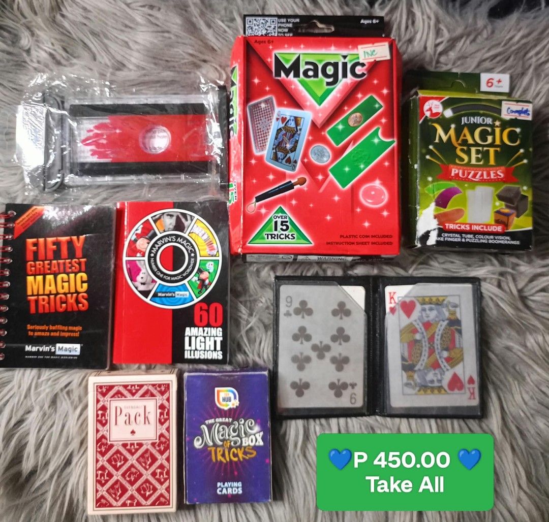 🩷🔮 Magic Tricks and Cards 🔮🩷 (Category: Board Games & Puzzles) located in Quezon City. Submitted by silentcrystal.de356b (Listing ID 1463448470, Image 1). Description: .