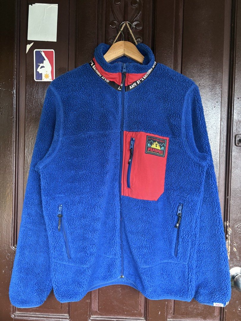 Aape Blue Sherpa Fleece Jacket (Category: Coats, Jackets and Outerwear) located in Manila. Submitted by bravestone14 (Listing ID 1467143421, Image 1). Description: wts appe blue sherpa fleece jacket 23x28 no issue excellent condition 1200+sf 📩.