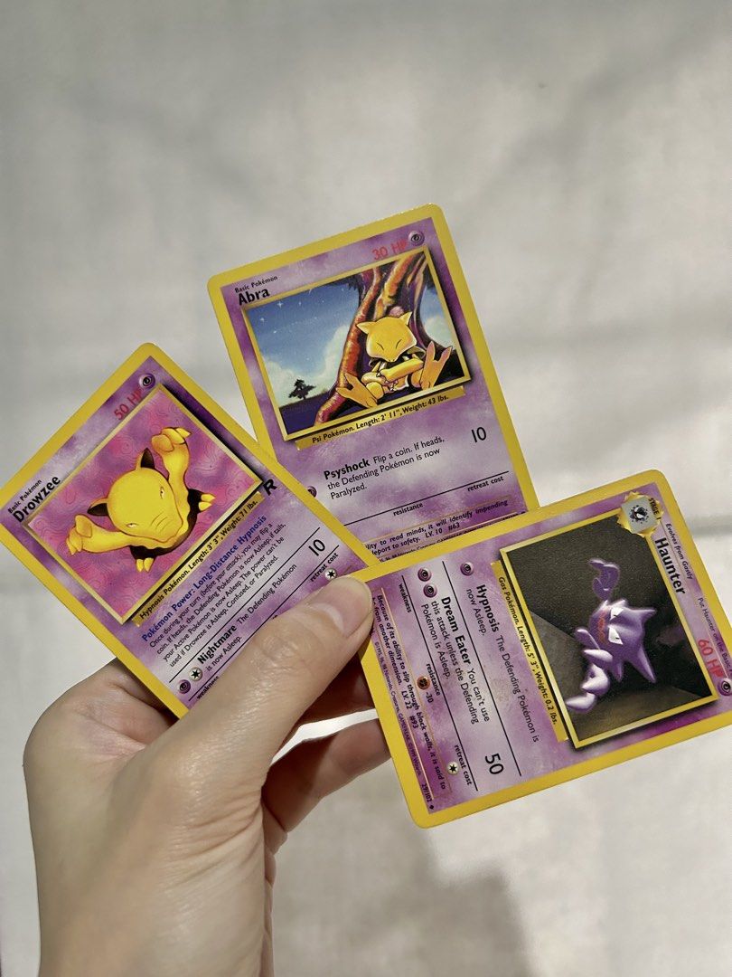 Abra, Drowzee, Haunter Common, Uncommon, Uncommon (Category: Raw Singles) located in Cainta. Submitted by unboxingstuff (Listing ID 1467054783, Image 2). Description: Take all for Php 400.