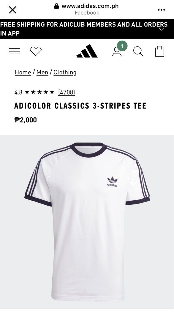 Adidas Adicolor Classics 3-Stripes Tee Shirt (Category: Tshirts & Polo Shirts ) located in Muntinlupa City. Submitted by abbysantosss (Listing ID 1467001006, Image 1). Description: Classic fit, super comfortable cotton fabric Brand new, never worn, with original store tag.