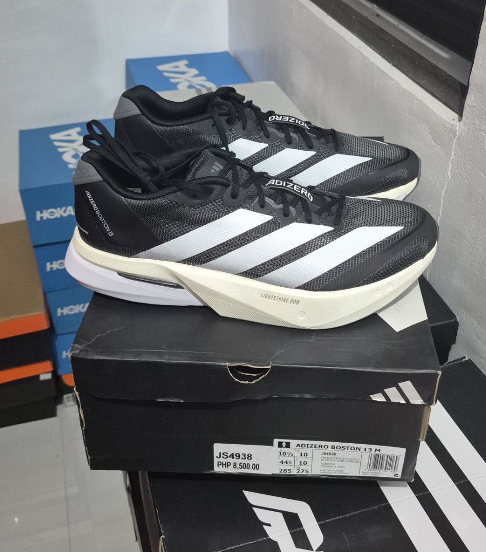 Adidas Adizero Boston 13 (Category: Sneakers) located in Calauan. Submitted by dark_mocha (Listing ID 1467132696, Image 1). Description: WTS Brand New / Legit / with OG box ✅ Adidas Adizero Boston 13 "Black White Grey" Size: 10 | 10.5 | 11 US mens Price: 3,800❗ (SRP 8,500) PM me for more details. Meetup: Calauan - Los Banos Laguna Area Shipping (Buyer's expense).